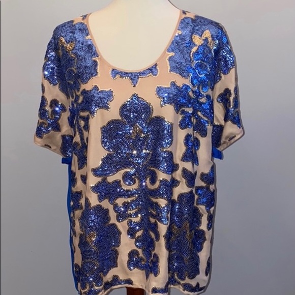 Tracy Reese sequin blouse - Picture 1 of 5